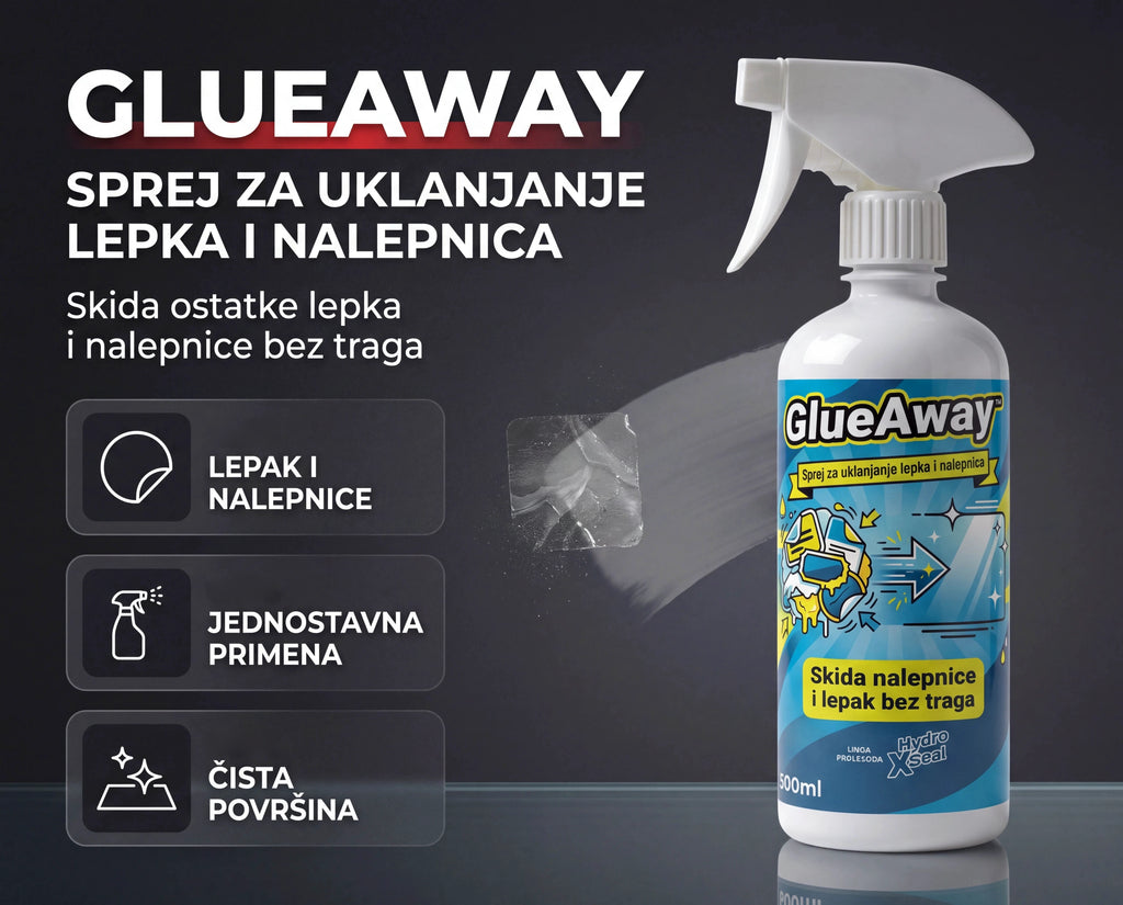 GlueAway™ sprej za skidanje nalepnica i lepka 1+1