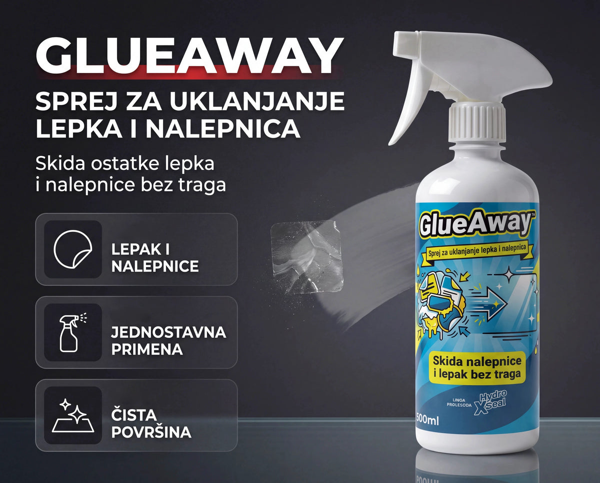 GlueAway™ sprej za skidanje nalepnica i lepka 1+1