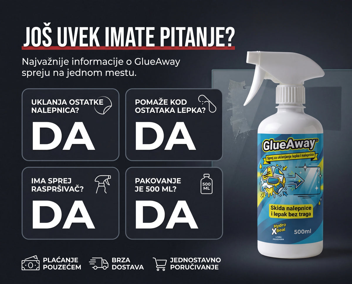 GlueAway™ sprej za skidanje nalepnica i lepka 1+1