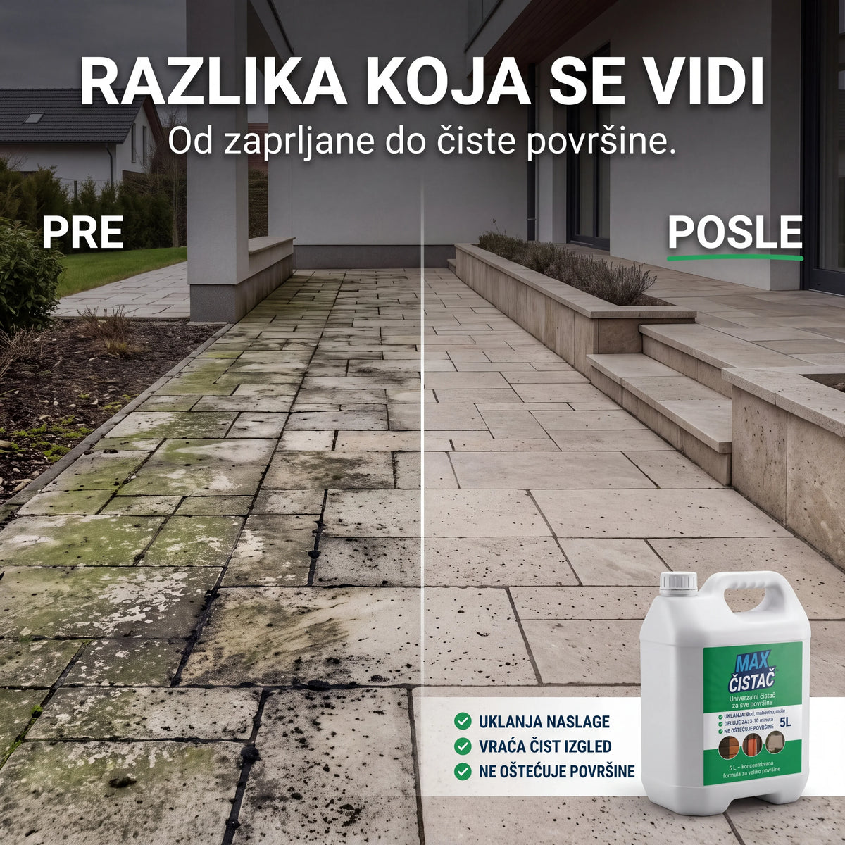 MAX Čistač™ za spoljašnje površine 3 L + 2 L GRATIS
