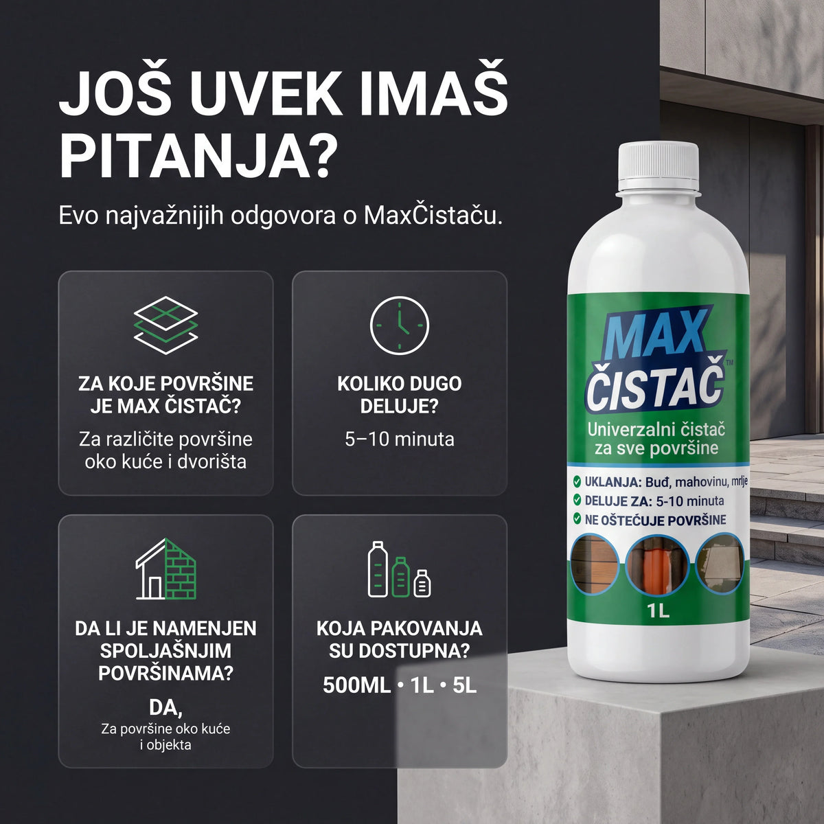 MAX Čistač™ za spoljašnje površine 10 L + 10 L GRATIS