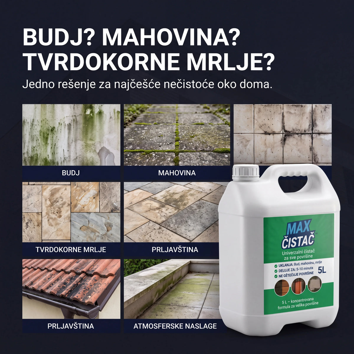 MAX Čistač™ za spoljašnje površine 1 L + 1 L GRATIS