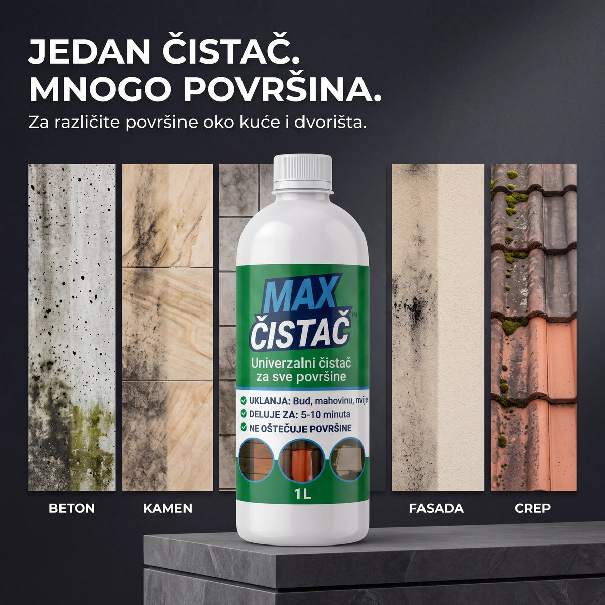MAX Čistač™ za spoljašnje površine 5 L + 5 L GRATIS